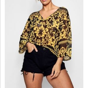 Plus Chain Print Blouse